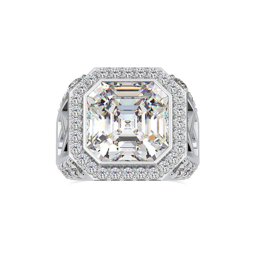 SKU: 0153 (18K) Antique Style Emerald Ring in Rose Gold.