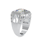 SKU: 0153 (10K) Antique Style Emerald Ring in Rose Gold.