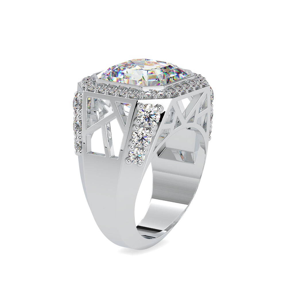 SKU: 0153 (18K) Antique Style Emerald Ring in Rose Gold.