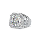 SKU: 0153 (18K) Antique Style Emerald Ring in Rose Gold.