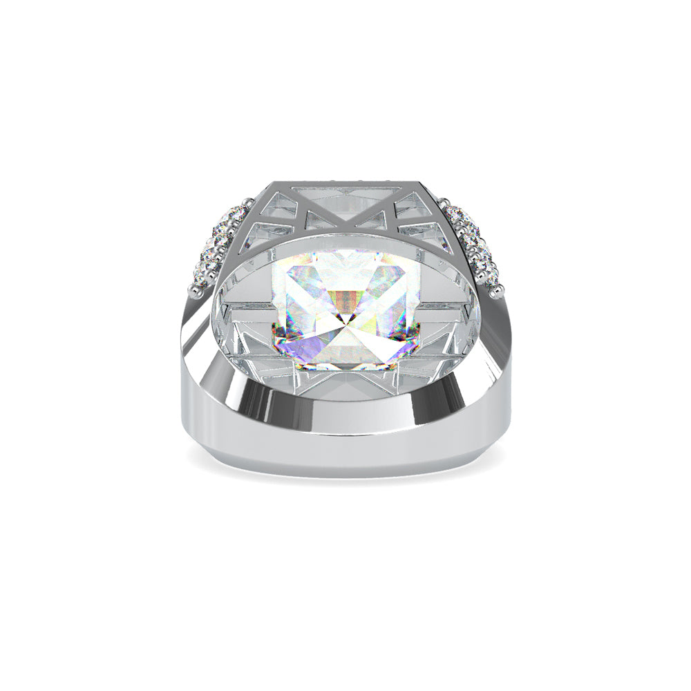SKU: 0153 (18K) Antique Style Emerald Ring in Rose Gold.
