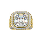 SKU: 0153 (10K) Antique Style Emerald Ring in Rose Gold.