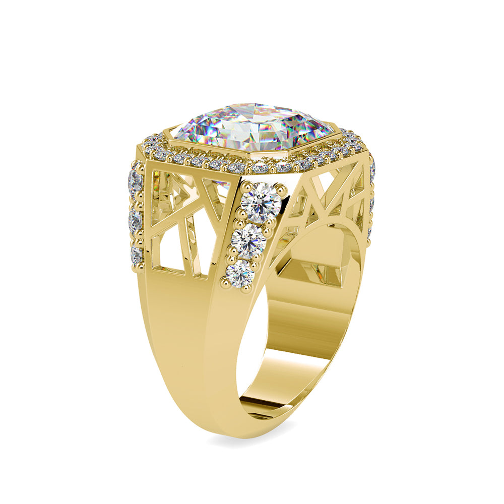 SKU: 0153 (10K) Antique Style Emerald Ring in Rose Gold.
