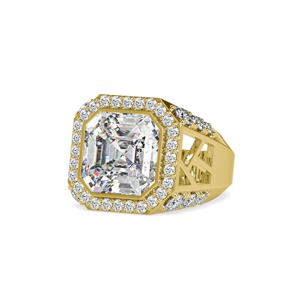SKU: 0153 (22K) Antique Style Emerald Ring in Rose Gold.