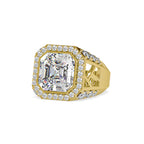 SKU: 0153 (22K) Antique Style Emerald Ring in Rose Gold.