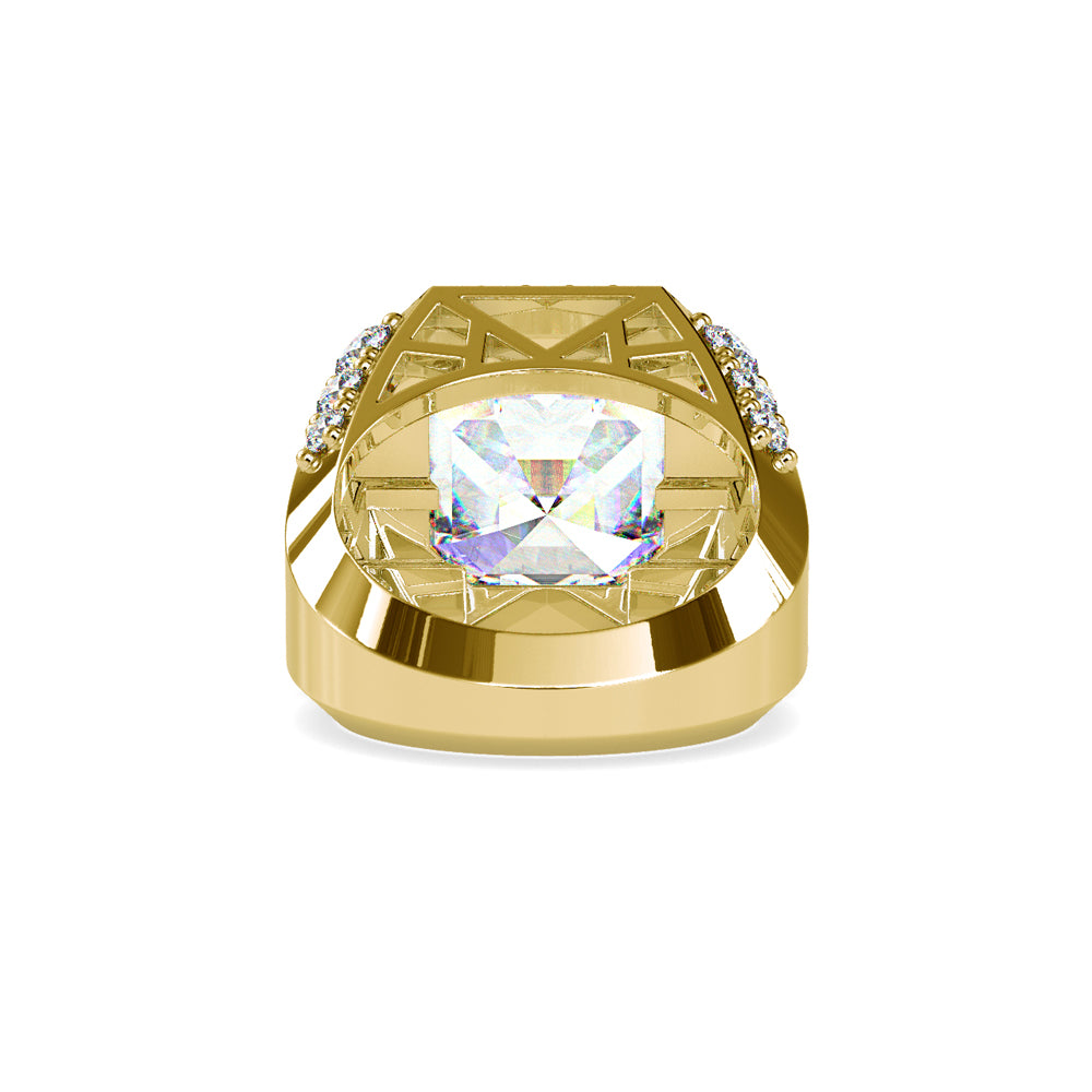 SKU: 0153 (22K) Antique Style Emerald Ring in Rose Gold.