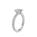 SKU: 0154 (22K) Cushion Diamond Solitaire Engagment Ring in Rose Gold.