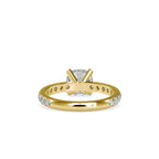 SKU: 0154 (18K) Cushion Diamond Solitaire Engagment Ring in Rose Gold.