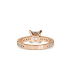SKU: 0155 (10K) Princess Diamond Solitaire Engagment Ring in Rose Gold.