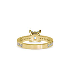 SKU: 0155 (10K) Princess Diamond Solitaire Engagment Ring in Rose Gold.