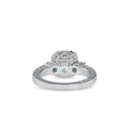SKU: 0156 (14K) Milgrain Halo Radiant Engagment Ring in Rose Gold.