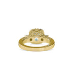 SKU: 0156 (10K) Milgrain Halo Radiant Engagment Ring in Rose Gold.
