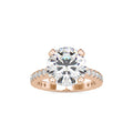 SKU: 0158 (10K) Round Diamond Solitaire Engagment Ring in Rose Gold.