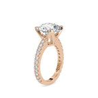 SKU: 0158 (22K) Round Diamond Solitaire Engagment Ring in Rose Gold.