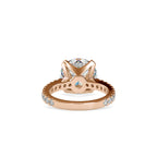 SKU: 0158 (10K) Round Diamond Solitaire Engagment Ring in Rose Gold.