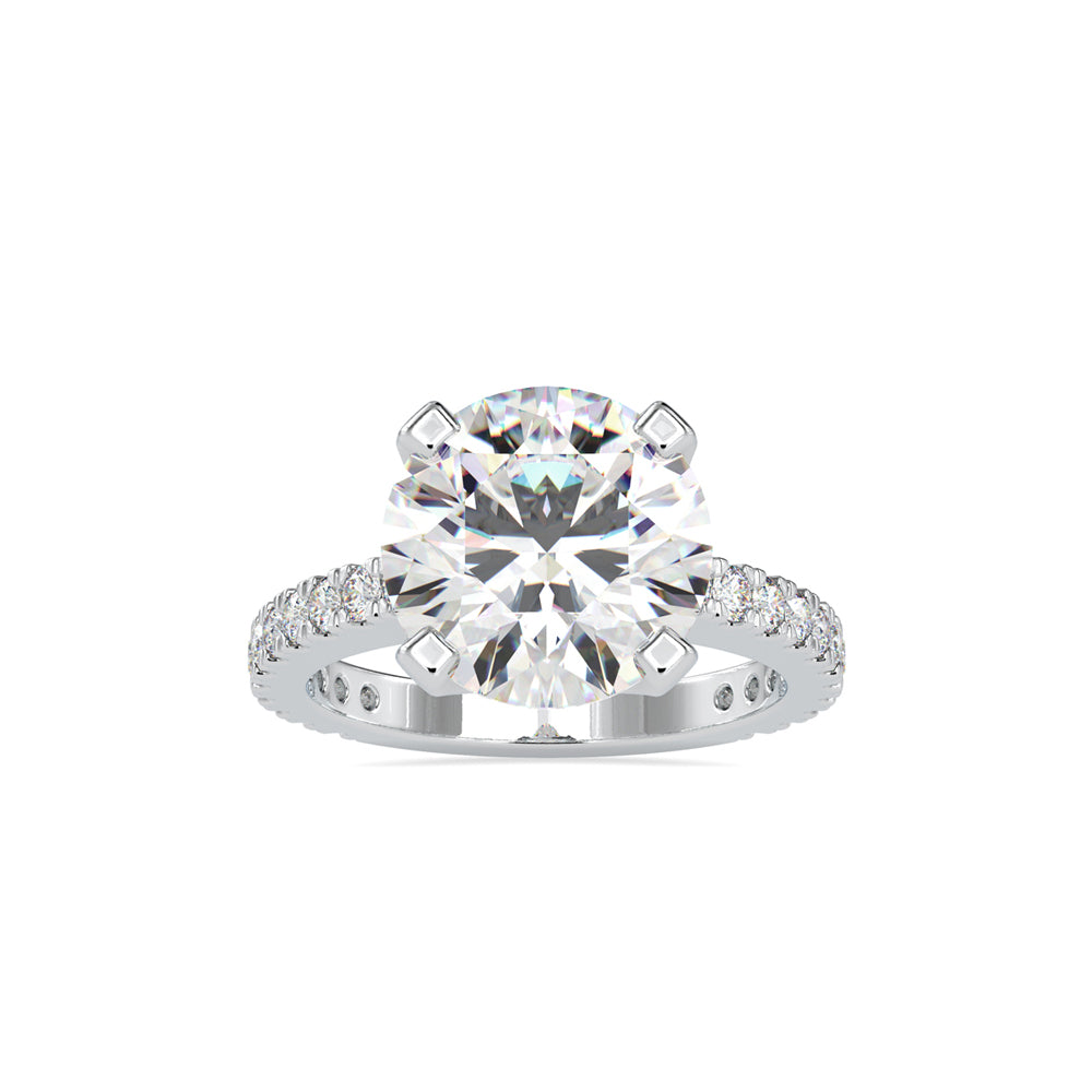 SKU: 0158 (14K) Round Diamond Solitaire Engagment Ring in Rose Gold.