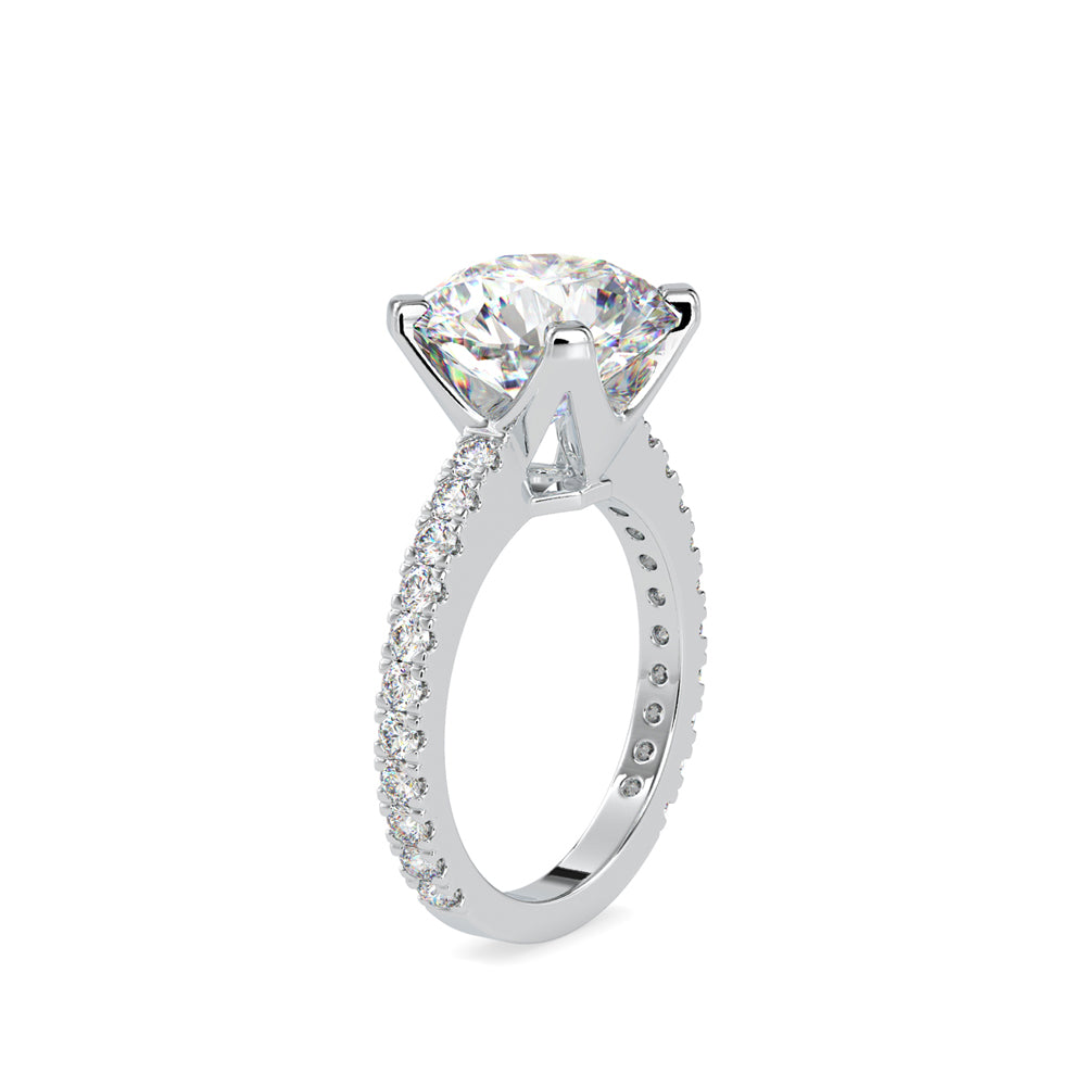 SKU: 0158 (22K) Round Diamond Solitaire Engagment Ring in Rose Gold.