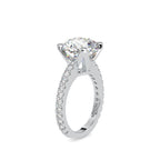 SKU: 0158 (14K) Round Diamond Solitaire Engagment Ring in Rose Gold.