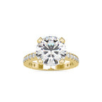 SKU: 0158 (14K) Round Diamond Solitaire Engagment Ring in Rose Gold.