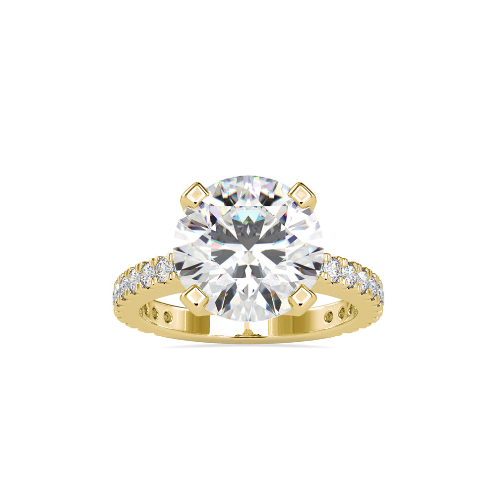 SKU: 0158 (10K) Round Diamond Solitaire Engagment Ring in Rose Gold.