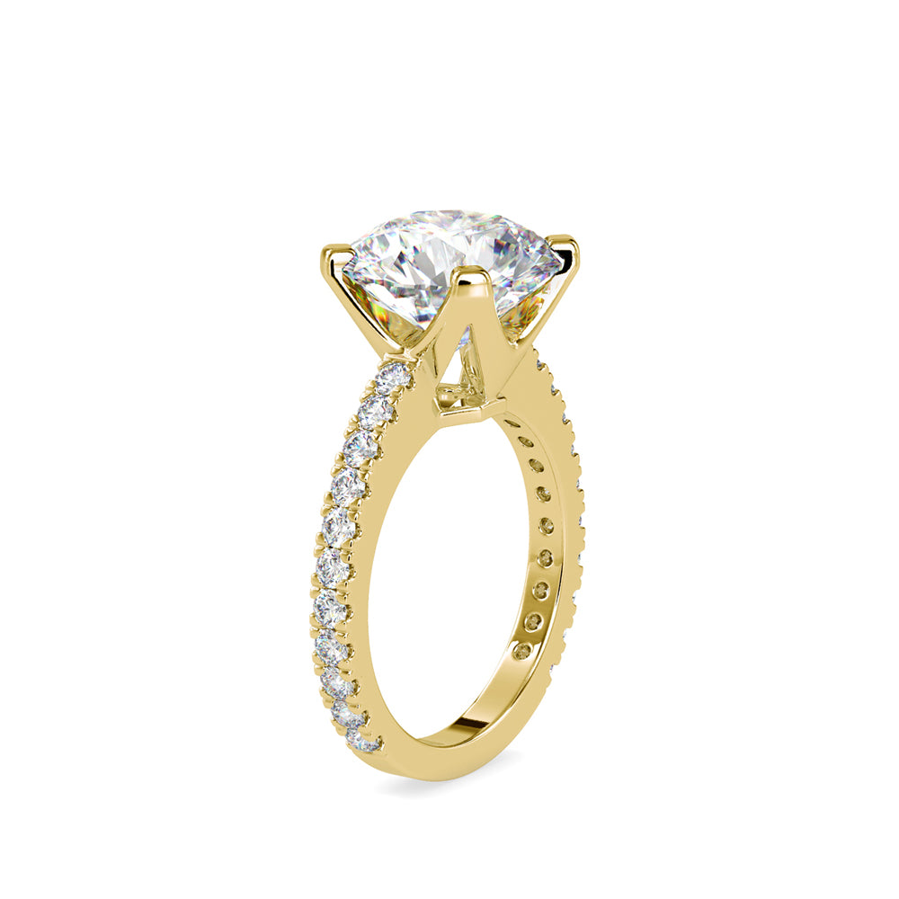 SKU: 0158 (22K) Round Diamond Solitaire Engagment Ring in Rose Gold.