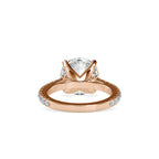 SKU: 0159 (10K) Round Diamond Solitaire Engagment Ring in Rose Gold.