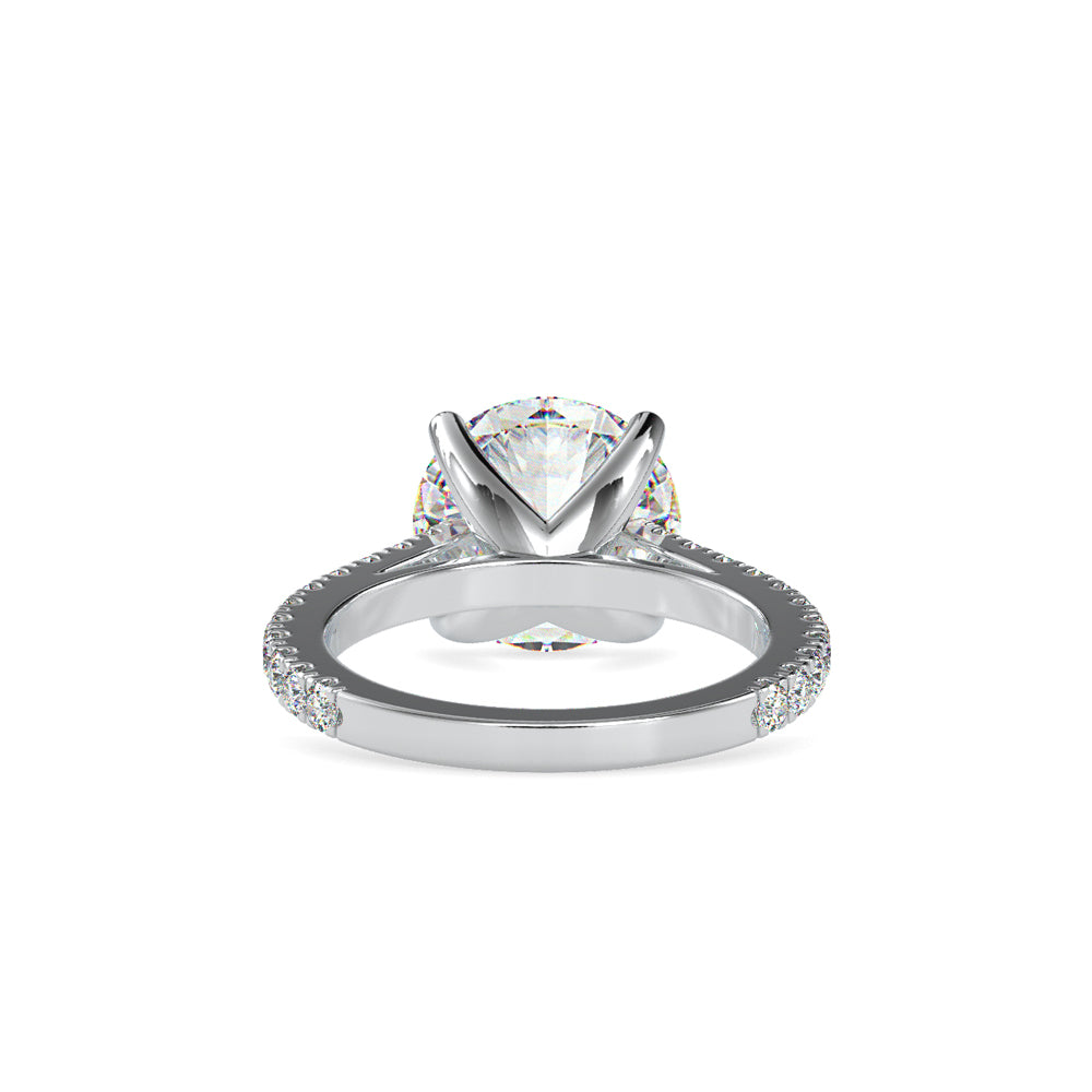 SKU: 0159 (10K) Round Diamond Solitaire Engagment Ring in Rose Gold.