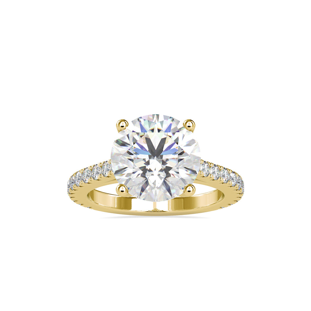 SKU: 0159 (18K) Round Diamond Solitaire Engagment Ring in Rose Gold.