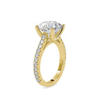 SKU: 0159 (10K) Round Diamond Solitaire Engagment Ring in Rose Gold.