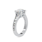 SKU: 0160 (22K) Round Diamond Channel-Set Solitaire Engagment Ring in Rose Gold.