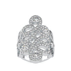 SKU: 0161 (22K) Free Form Design Diamond Ring in Rose Gold.