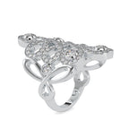 SKU: 0161 (18K) Free Form Design Diamond Ring in Rose Gold.