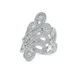 SKU: 0161 (22K) Free Form Design Diamond Ring in Rose Gold.