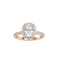 SKU: 0162 (22K) Cushion-Cut Halo Engagment Ring in Rose Gold.