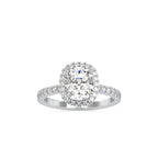 SKU: 0162 (18K) Cushion-Cut Halo Engagment Ring in Rose Gold.