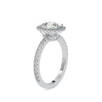SKU: 0162 (10K) Cushion-Cut Halo Engagment Ring in Rose Gold.
