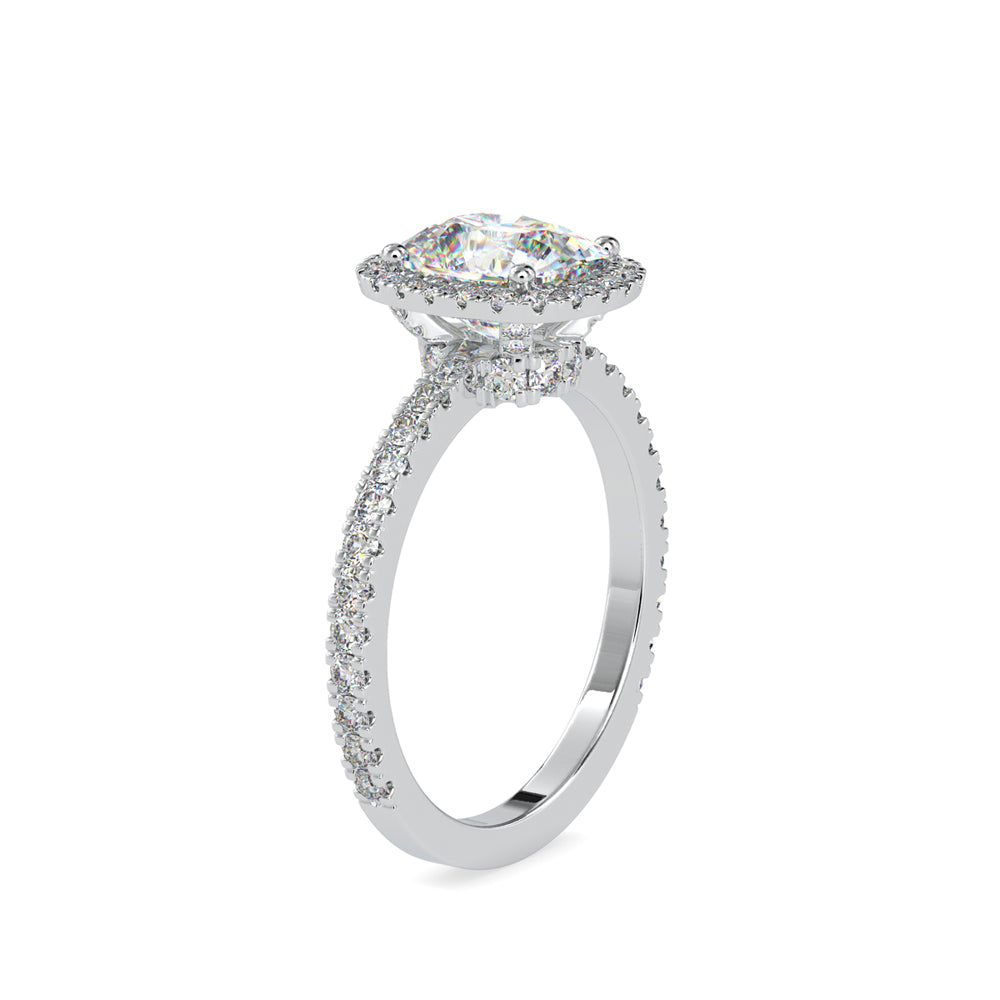 SKU: 0162 (22K) Cushion-Cut Halo Engagment Ring in Rose Gold.