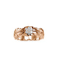 SKU: 0163 (10K) Nature-Inspired Leaf Ring in Rose Gold.