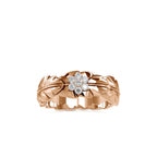 SKU: 0163 (14K) Nature-Inspired Leaf Ring in Rose Gold.