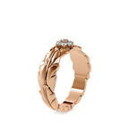 SKU: 0163 (14K) Nature-Inspired Leaf Ring in Rose Gold.