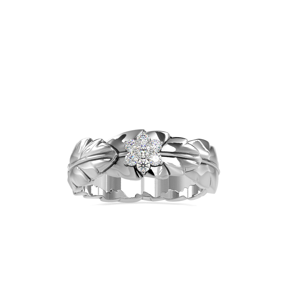 SKU: 0163 (10K) Nature-Inspired Leaf Ring in Rose Gold.