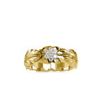 SKU: 0163 (18K) Nature-Inspired Leaf Ring in Rose Gold.