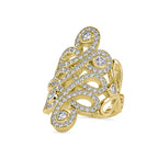 SKU: 0163 (10K) Nature-Inspired Leaf Ring in Rose Gold.