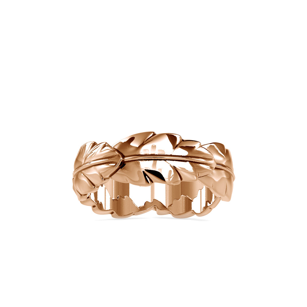 SKU: 0164 (18K) Nature-Inspired Leaf Ring in Rose Gold.