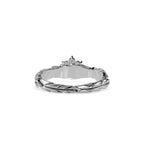SKU: 0165 (18K) two-Tone Nature-Inspired Leaf Diamond Ring in Rose Gold.