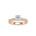 SKU: 0166 (10K) Four-Prong Solitaire Engagment Ring in Rose Gold.