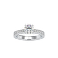 SKU: 0166 (14K) Four-Prong Solitaire Engagment Ring in Rose Gold.