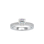 SKU: 0166 (10K) Four-Prong Solitaire Engagment Ring in Rose Gold.