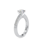 SKU: 0166 (18K) Four-Prong Solitaire Engagment Ring in Rose Gold.