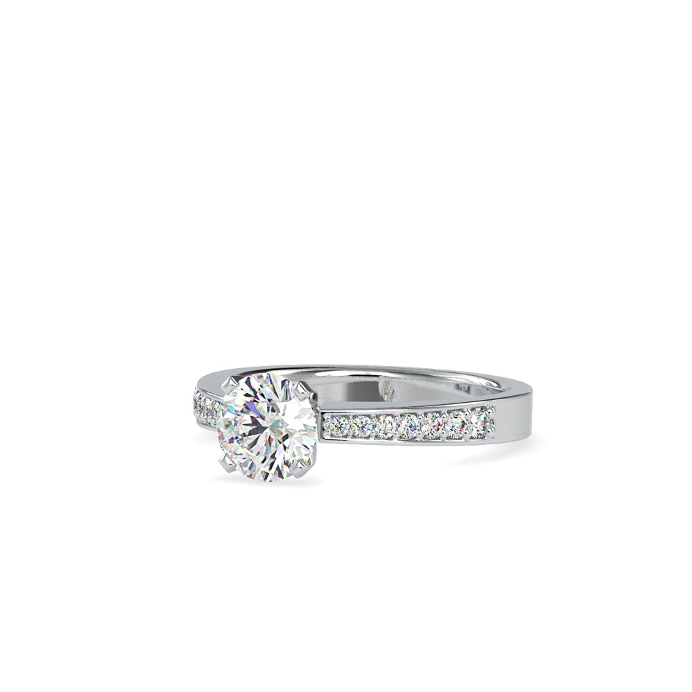 SKU: 0166 (10K) Four-Prong Solitaire Engagment Ring in Rose Gold.